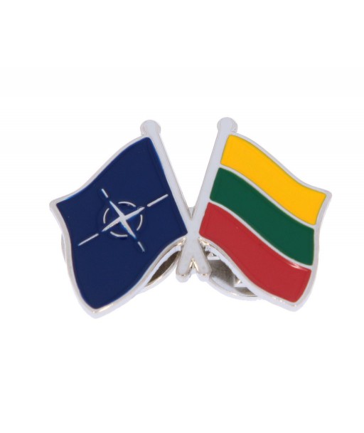 NATO and Lithuanian Flag Pin